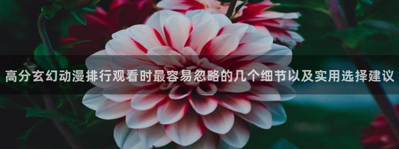 动漫天堂国漫大全:高分玄幻动漫排行观看时最容易忽略的几个细节以及实用选择建议配图