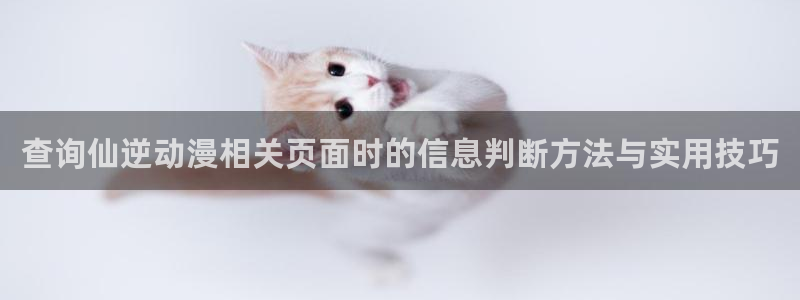 动漫天堂热门列表:查询仙逆动漫相关页面时的信息判断方法与实用技巧配图